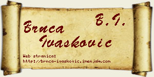 Brnča Ivašković vizit kartica